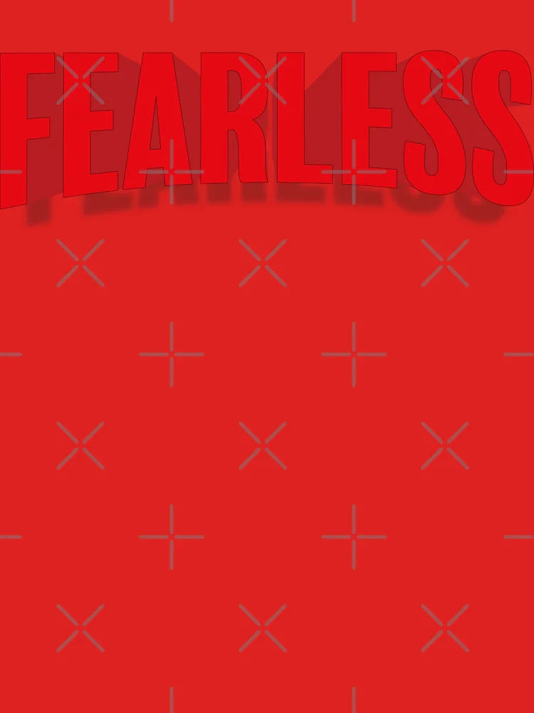 FEARLESS – Red 3D lettering with strong shadow effect Classic T-Shirt