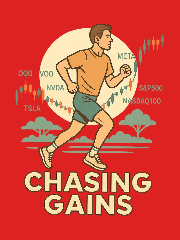 Chasing Gains - Retro Runner Meets the Stock Market Classic T-Shirt