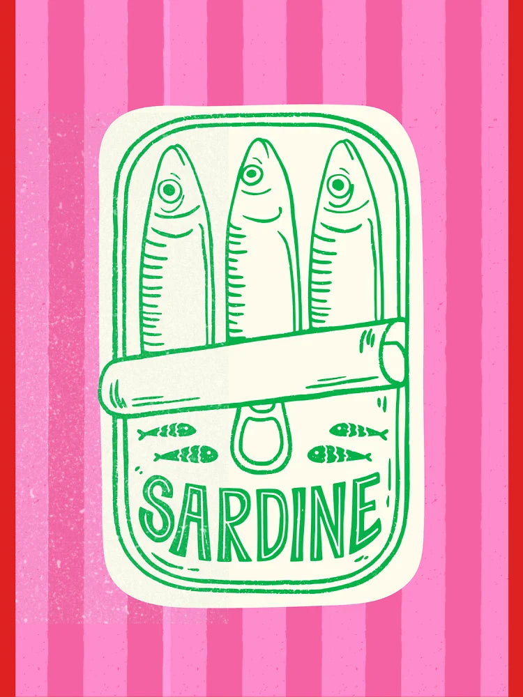 Sardine Tin Print  Classic T-Shirt