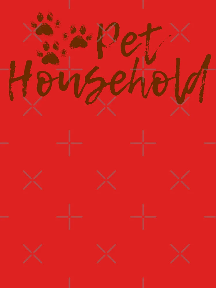 "Pet Household" Pawprint Grunge (Brown) Classic T-Shirt