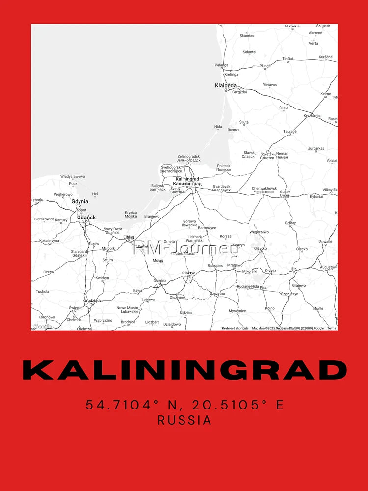 Kaliningrad Map – European Edge Minimalist City Poster Classic T-Shirt
