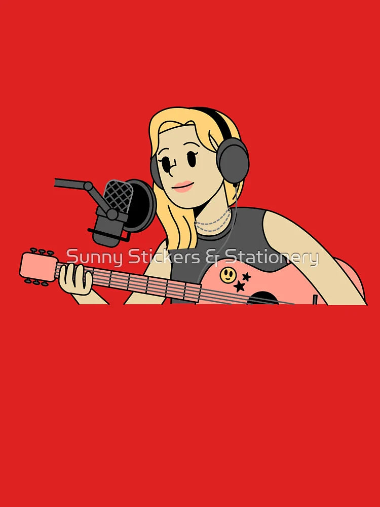 Blonde Singer with Guitar Classic T-Shirt