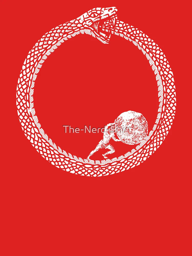 Sisyphus in an Ouroboros snake - Unisex Philosophy T-Shirt For Existentialists Classic T-Shirt