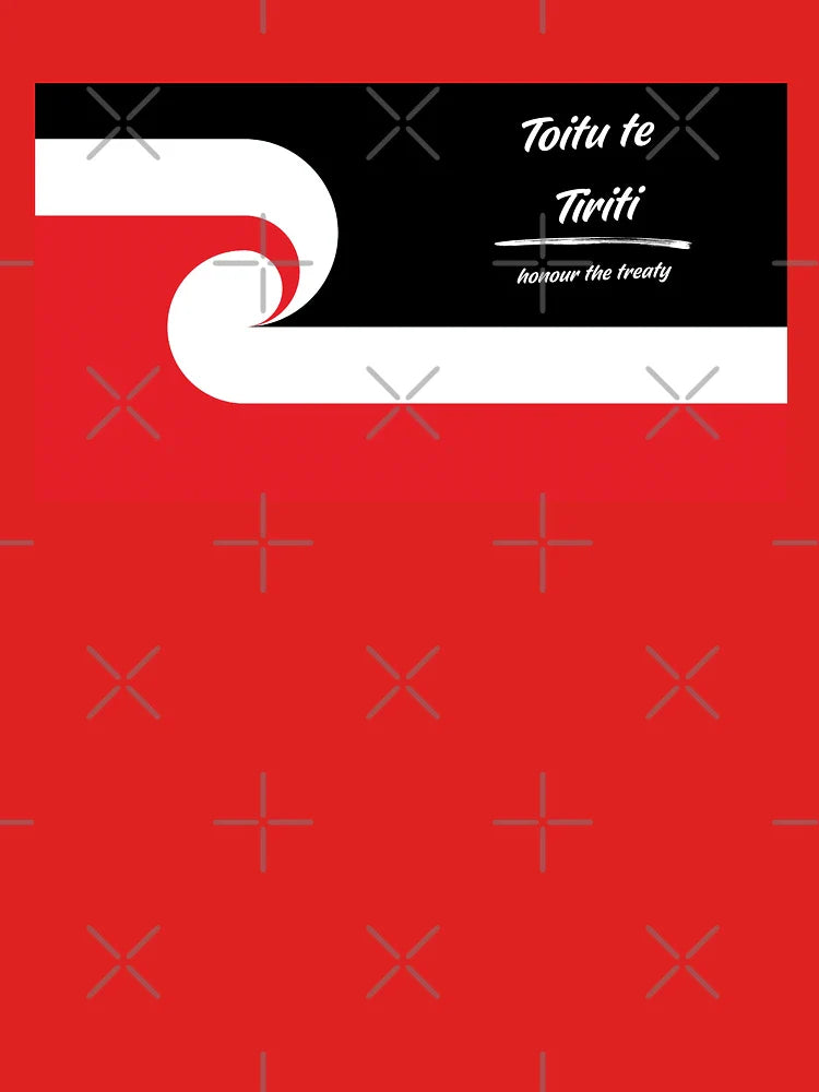 Tino Rangatiratanga flag & Toitu te Tiriti - honour the treaty - print on back Classic T-Shirt