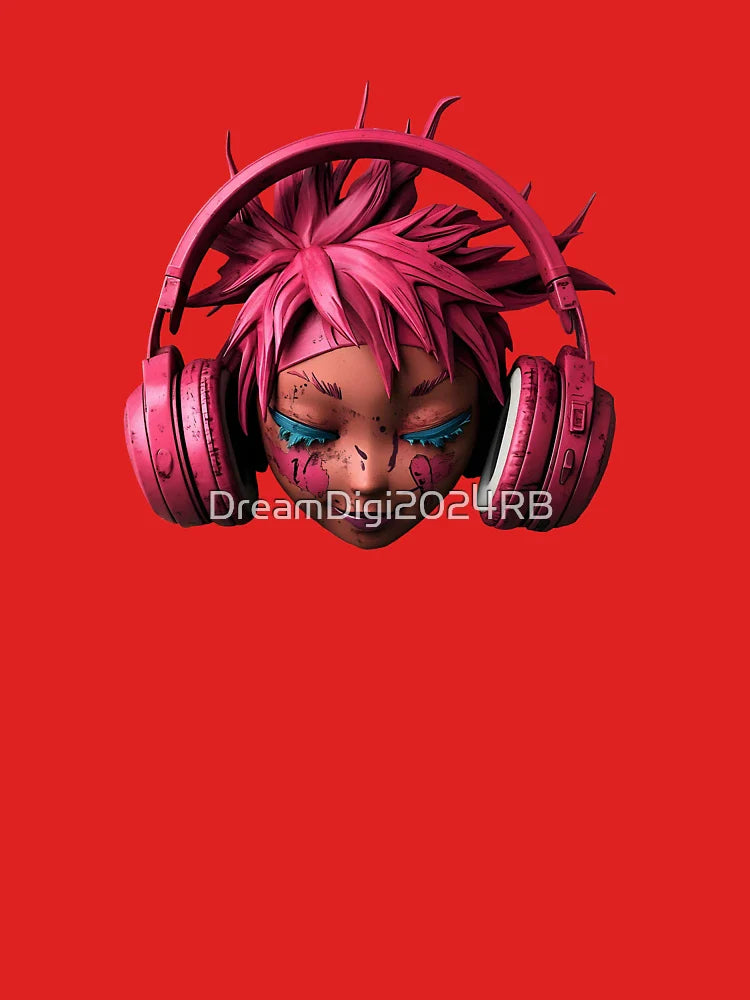 Vivid Beats - Pink Headphones with Artistic Flair Classic T-Shirt