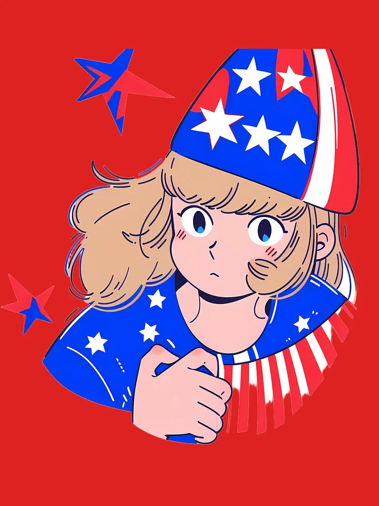 Magic Girl United States Joyful Festive Characters Colorful Classic T-Shirt