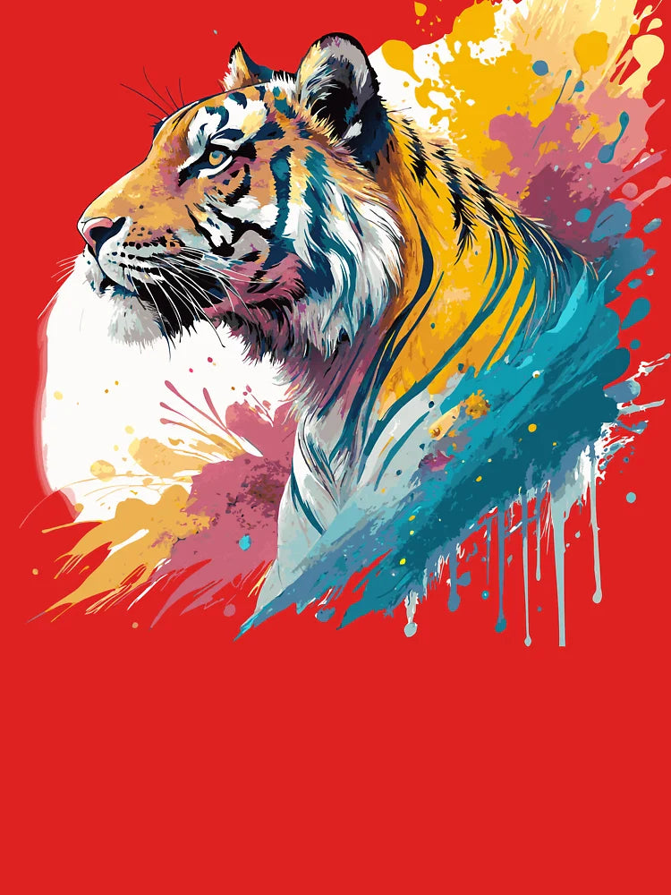 Tiger with colorful brush Classic T-Shirt