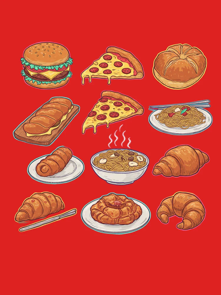 Vibrant Bites: Neon Food Art for the Modern Foodie Classic T-Shirt