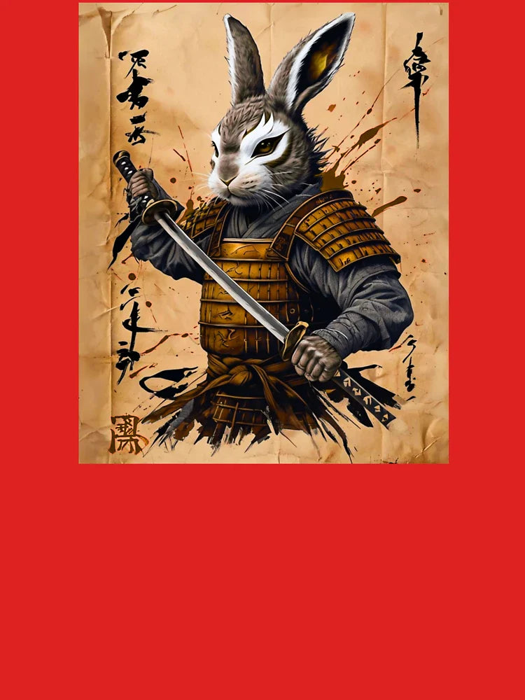 Clever Rabbit Samurai Warrior - Japanese Ink Style Classic T-Shirt