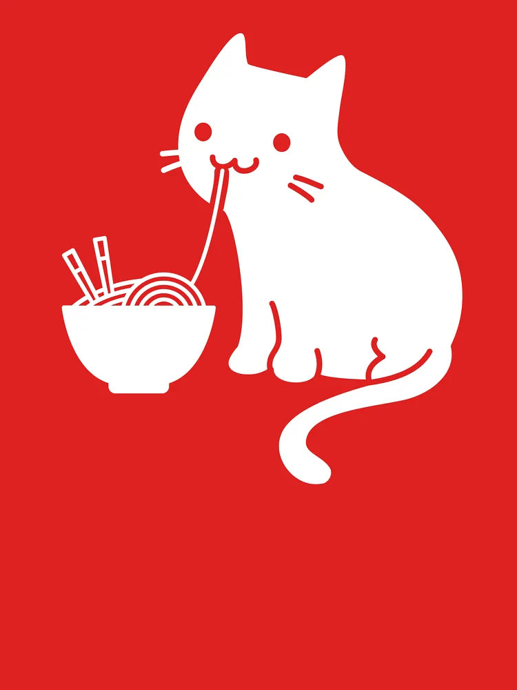Cute Cat Eating Ramen Classic T-Shirt