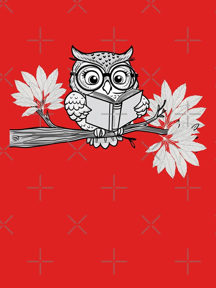 An Owl Reading a Book Classic T-Shirt