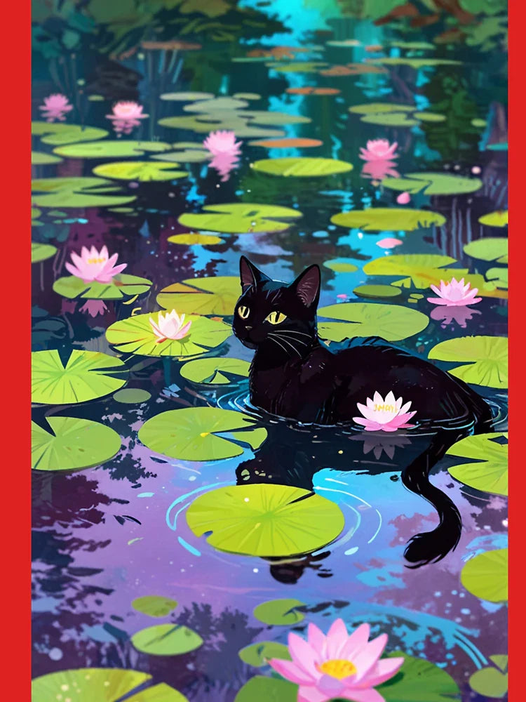 water lily cat Classic T-Shirt