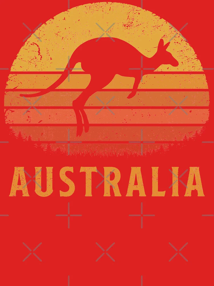 Australia Retro Kangaroo Classic T-Shirt