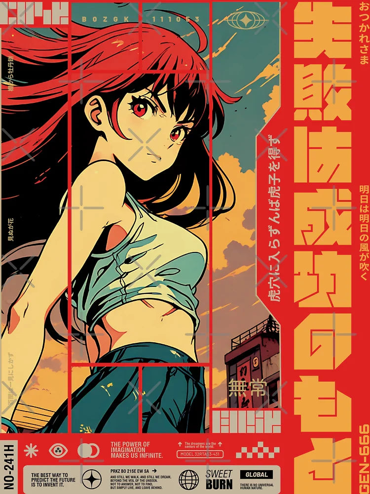 Red-haired woman at sunset in Tokyo Classic T-Shirt