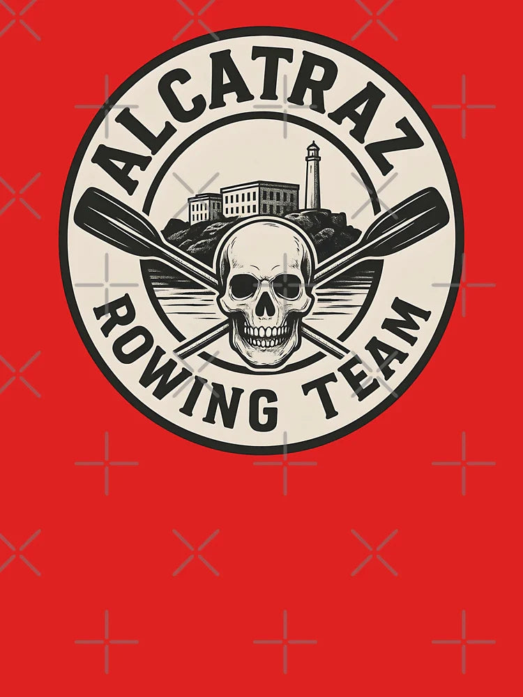 Alcatraz Rowing Team Sticker â€“ Skull & Oars Vintage Prison Design Classic T-Shirt