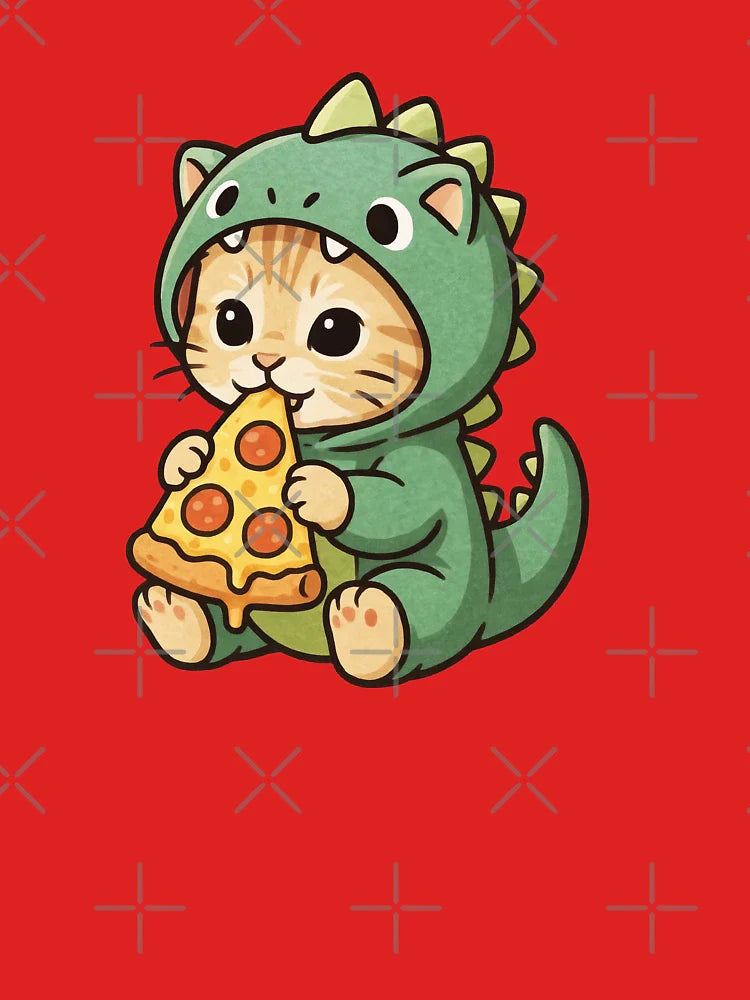 Dino Dog with Pizza Classic T-Shirt