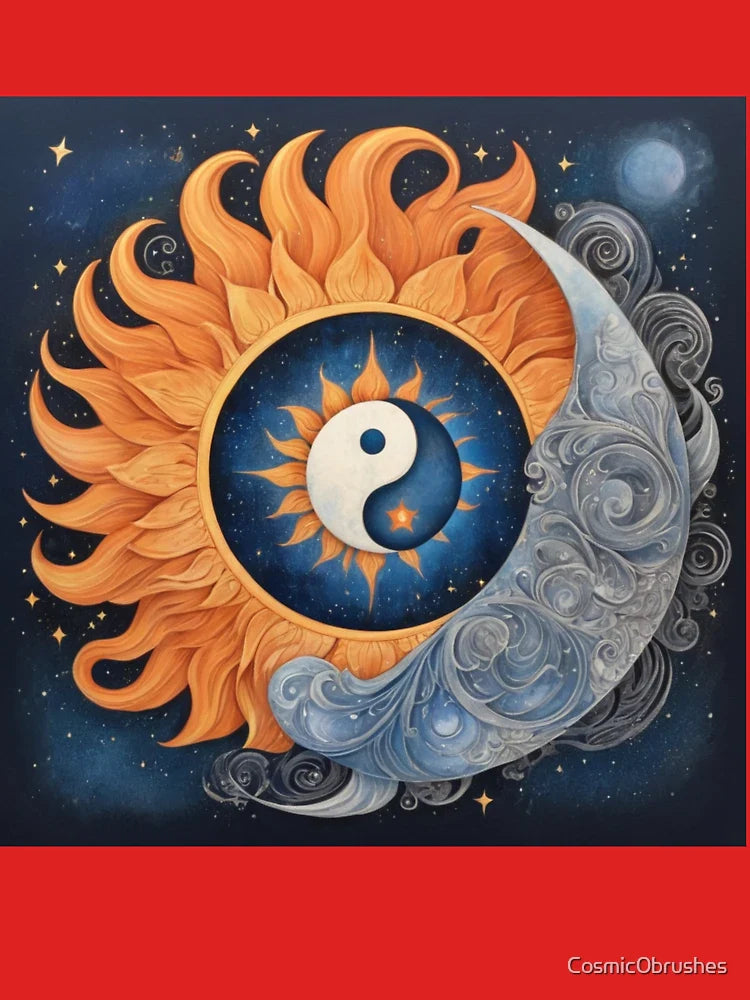 Yin Yang Sun and Moon Celestial Balance Artwork Classic T-Shirt