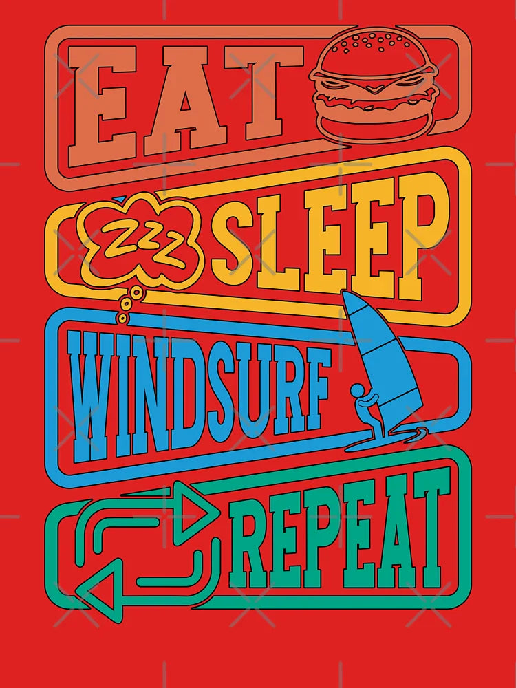 Windsurfing Eat Sleep Windsurf Repeat Water Sports Classic T-Shirt