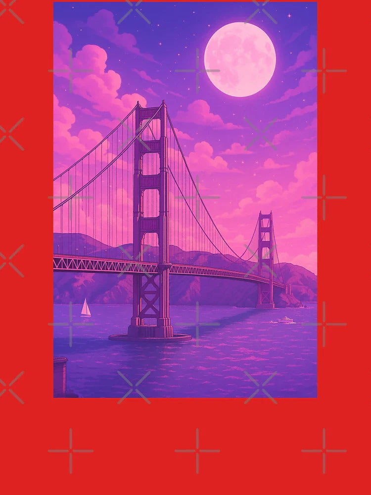 Golden Gate Bridge Retro Aesthetic Classic T-Shirt