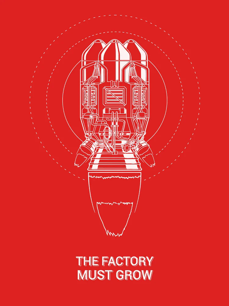 Factorio Rocket with The Factory Must Grow meme Classic T-Shirt