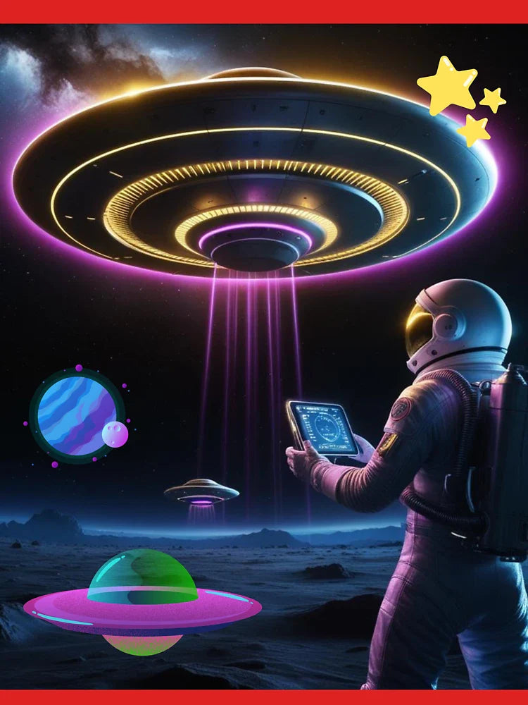 Cosmic Encounter: Astronaut and the UFO Classic T-Shirt