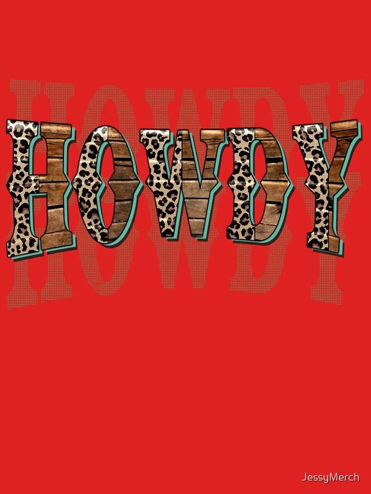 Howdy Leopard Print – Western Cowgirl Boho Aesthetic Classic T-Shirt