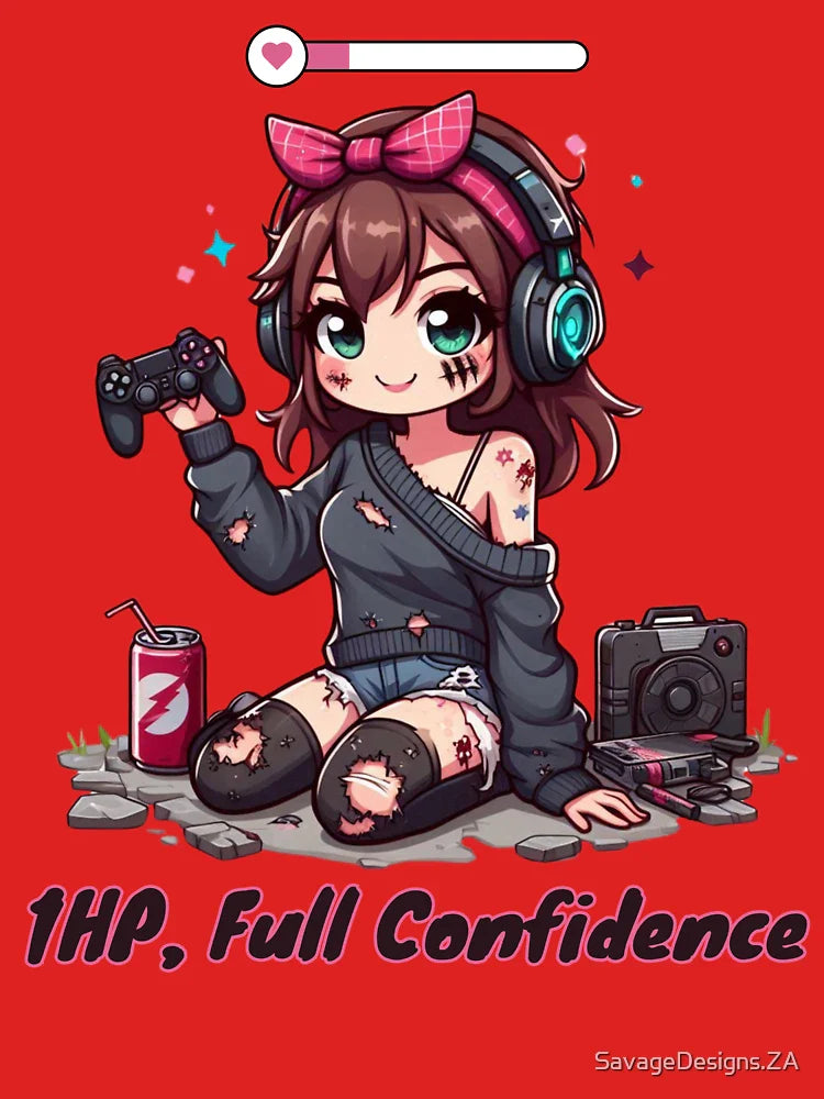 1HP, Full Confidence – Confident Battle-Damaged Hero Classic T-Shirt