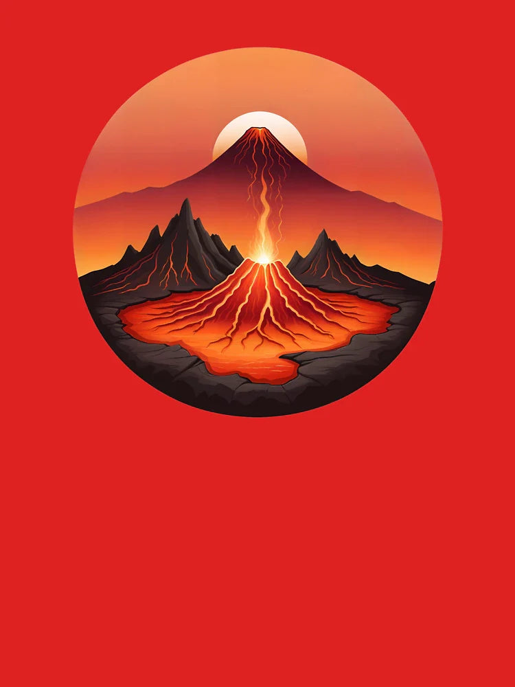 Volcanic Ridge Glow – A Bold and Fiery Nature Logo Classic T-Shirt