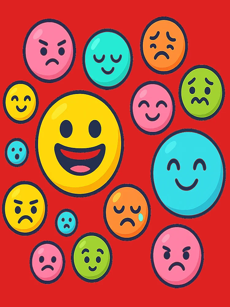 Colorful Mood Balls – Funny Face Collection Classic T-Shirt