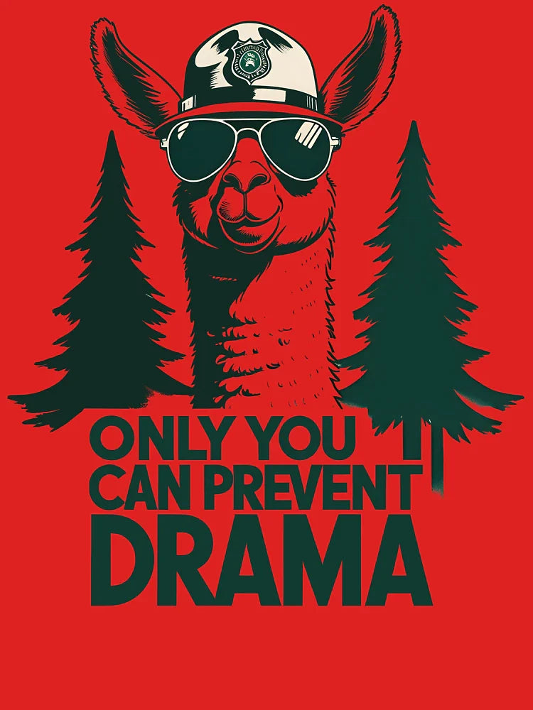 Only You Can Prevent Drama Forest Ranger Llama  Classic T-Shirt