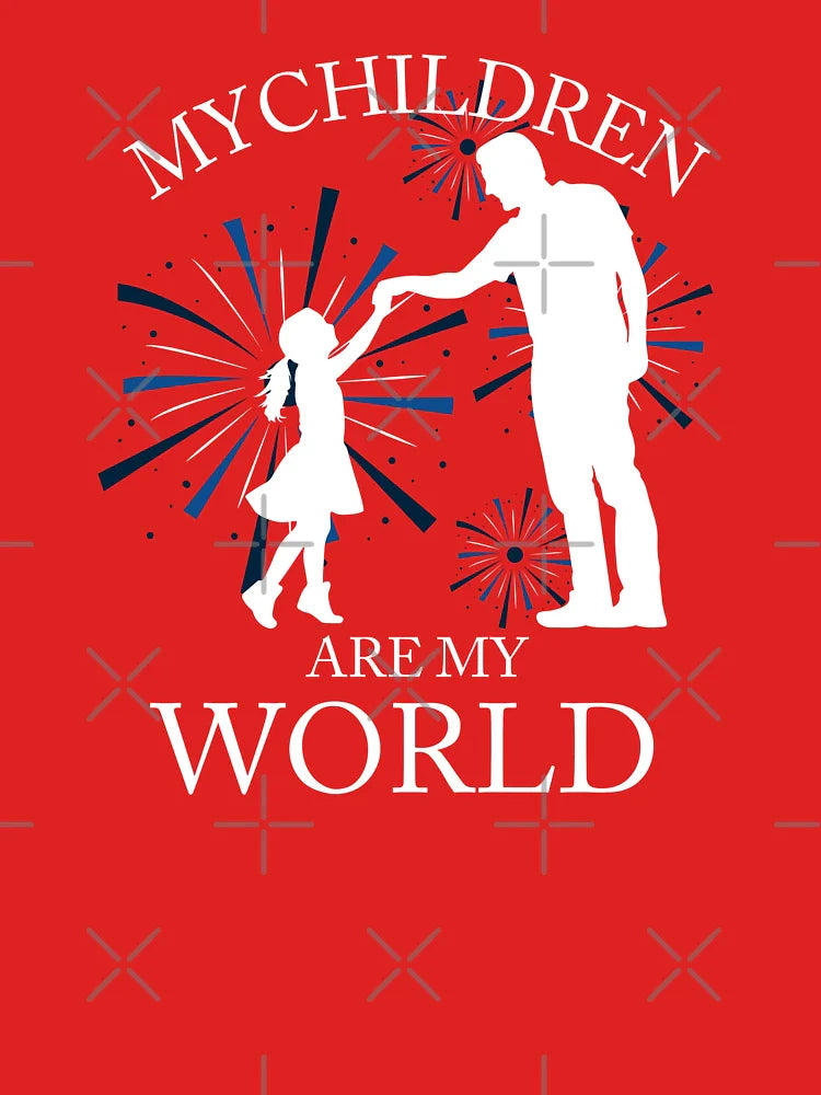 Happy Father’s Day Shirt – My Children Are My World Gift for Dad Classic T-Shirt