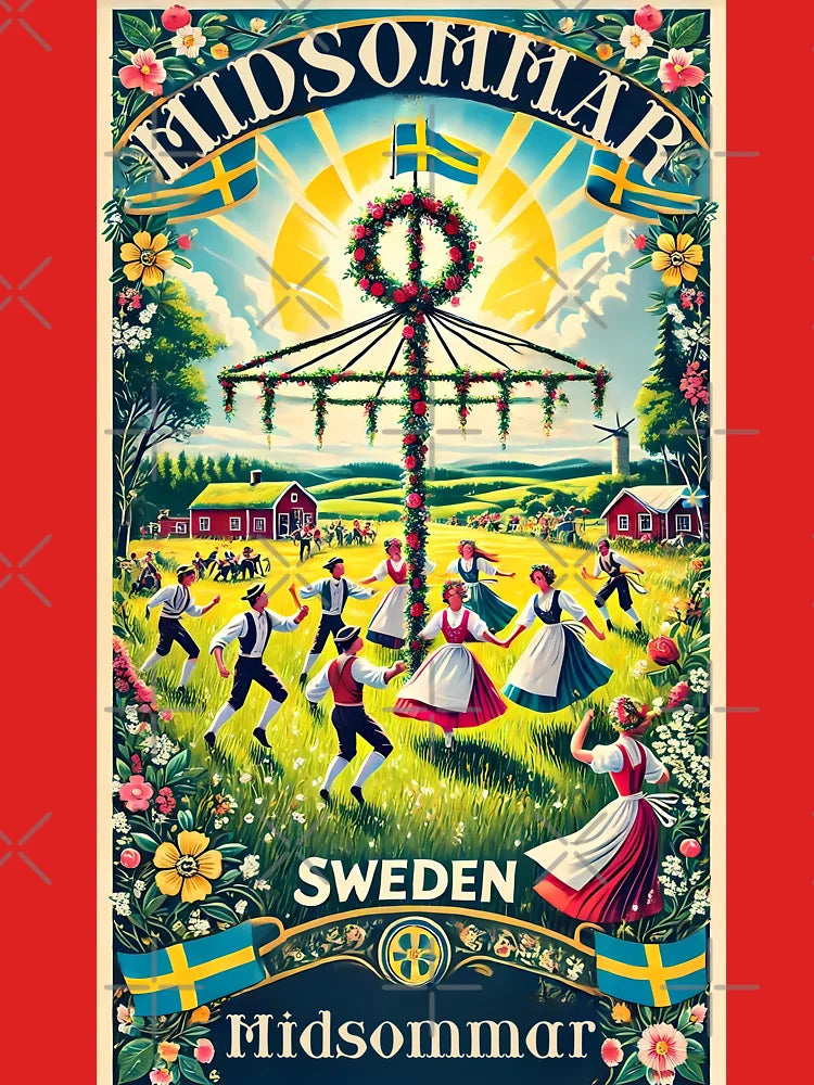 Swedish Midsommar Dance Around the Maypole Classic T-Shirt