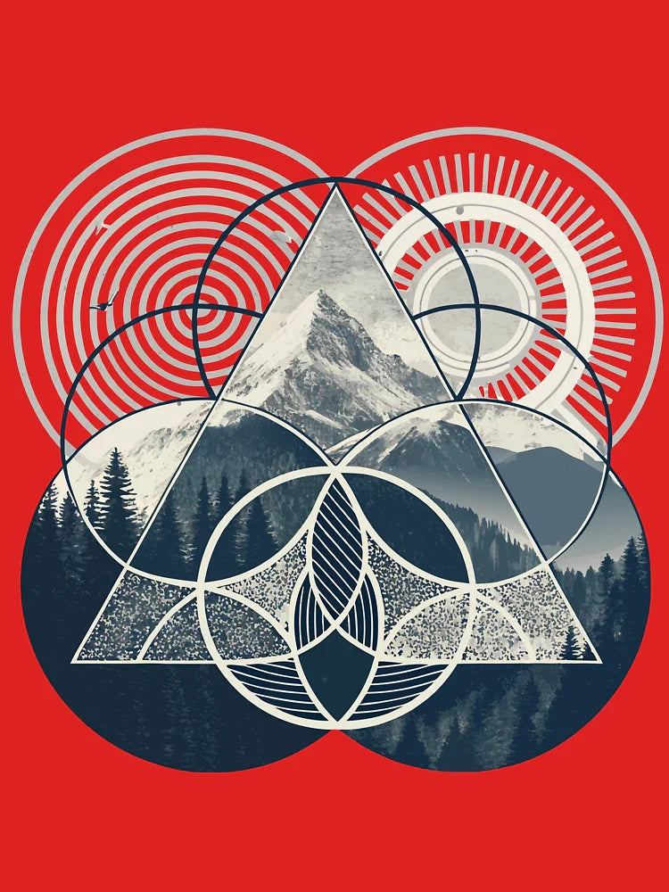 Geometric pattern of a mountain  Classic T-Shirt