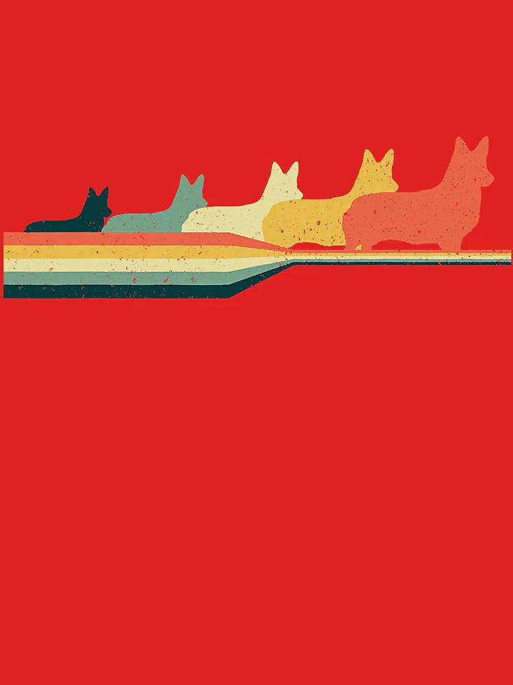 Corgi Vintage Retro Style. Gifts For Corgi Lovers T-Shirt Classic T-Shirt
