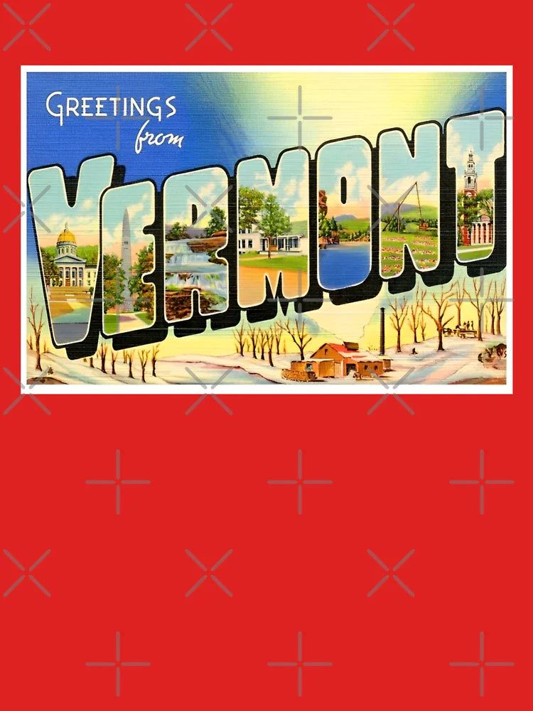 Retro Vermont Travel Poster Design Classic T-Shirt