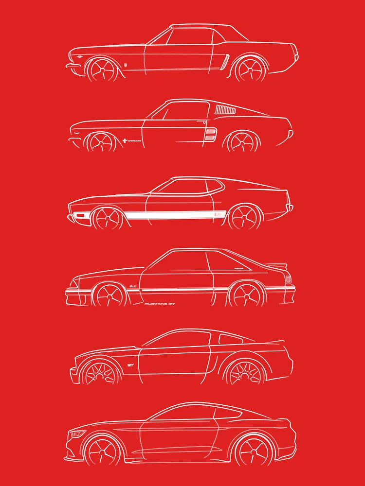Evolution of the Ford Mustang Essential Classic T-Shirt