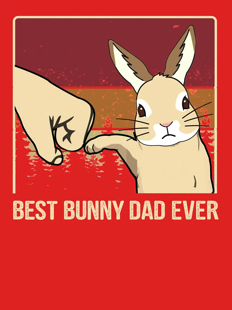 Vintage Best Bunny Dad Ever Fathers Day Gift Classic T-Shirt