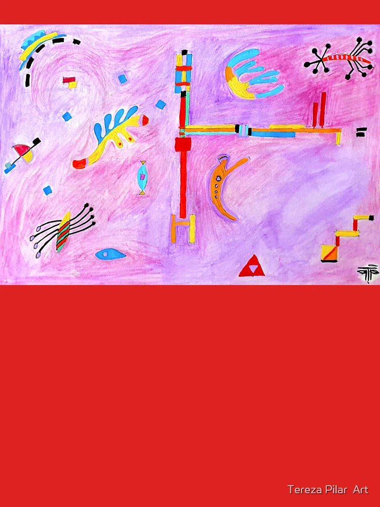 geometric abstract in a pink sea Classic T-Shirt
