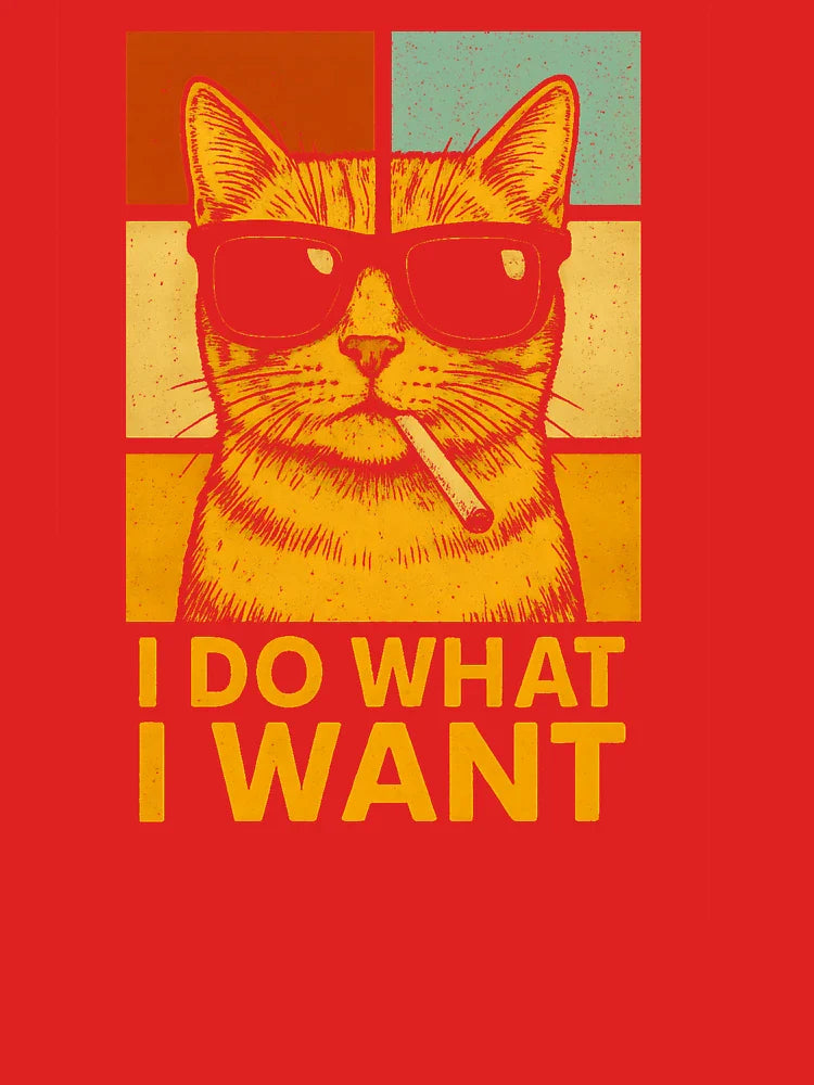 I do what I want cat funny cat lover Vintage Retro Classic T-Shirt