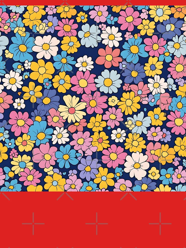 colorful cute flower pattern print Classic T-Shirt