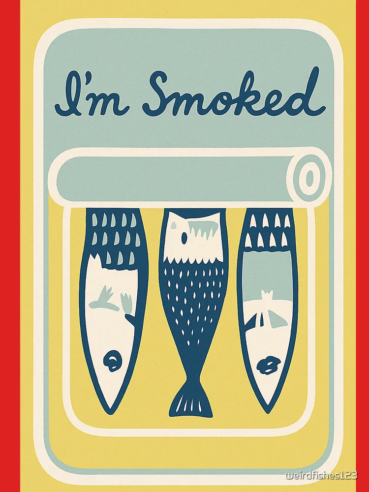 Retro Smoked Fish Tin Funny Food Design Classic T-Shirt