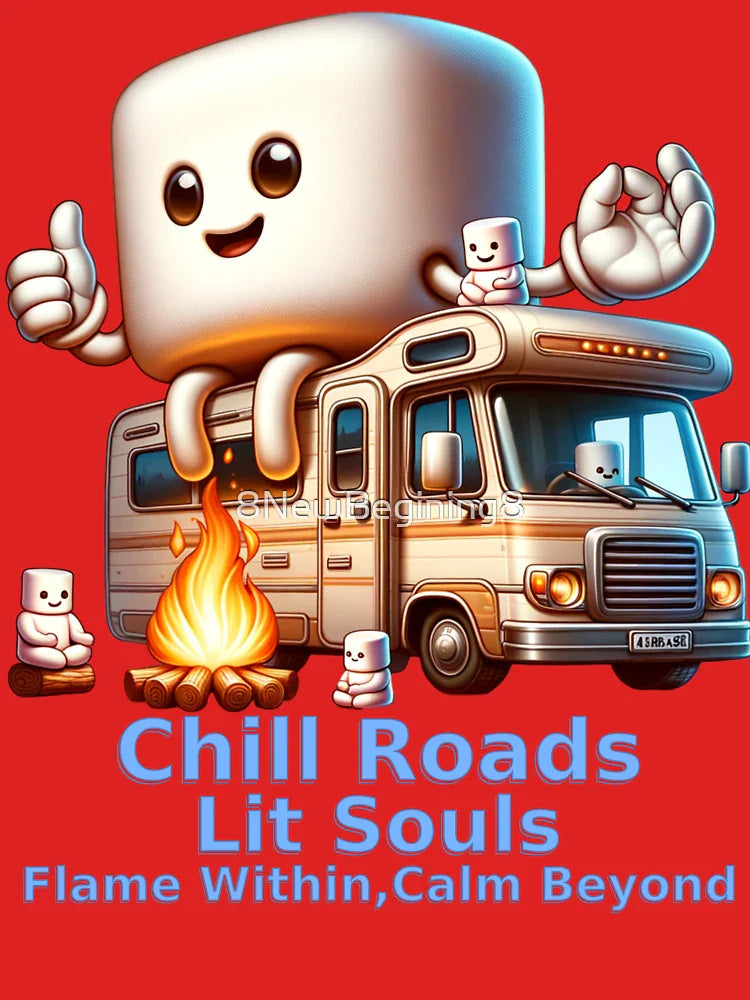Chill Roads, Lit Souls – Flame Within, Calm Beyond Classic T-Shirt