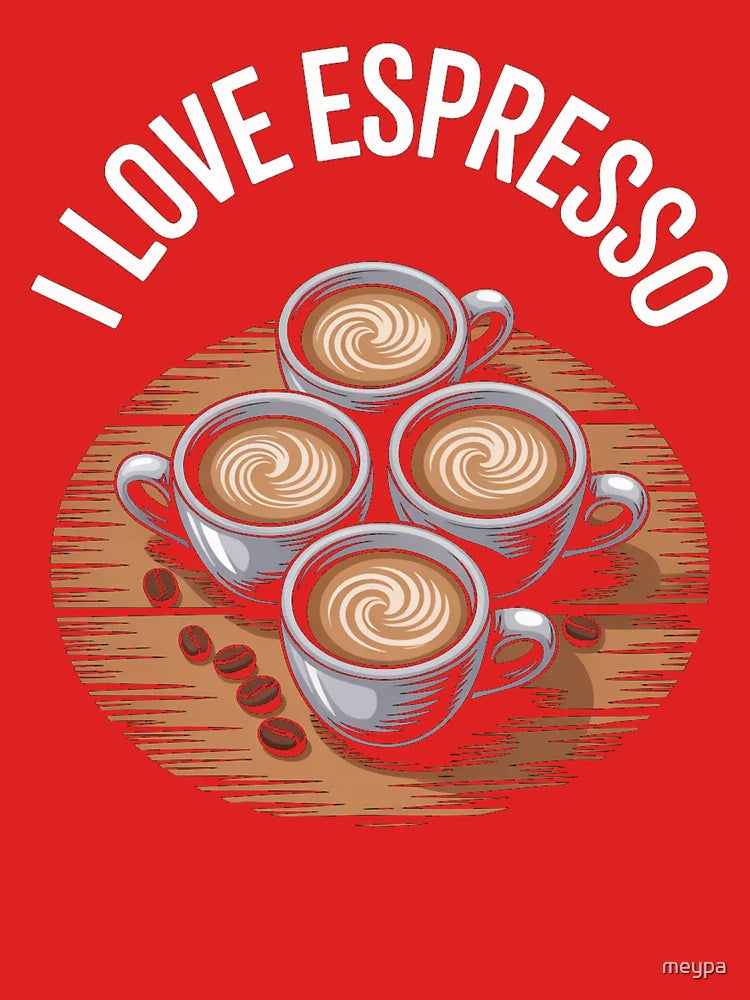 I Love Espresso Enthusiast Delight Coffee Lovers Classic T-Shirt