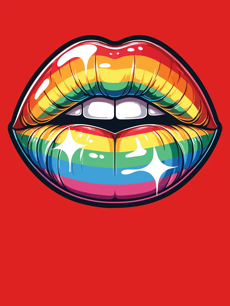 Lgbtq rainbow colors lips  Classic T-Shirt