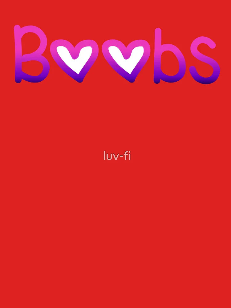 Boobs Hearts in Dark Pink Classic T-Shirt