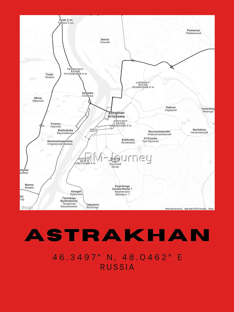 Astrakhan Map – Minimalist Caspian Gateway Poster Classic T-Shirt