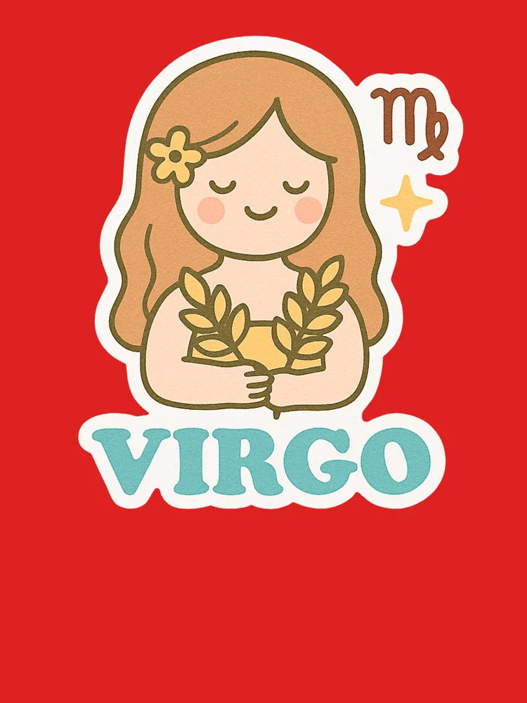 Virgo Zodiac Sign Sticker – Practical, Detail-Oriented, and Organized Virgo Design Classic T-Shirt