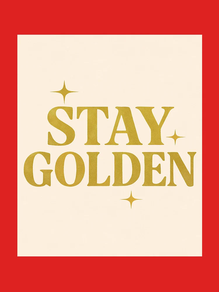 Stay Golden – Elegant Minimalist Gold Quote Design Classic T-Shirt