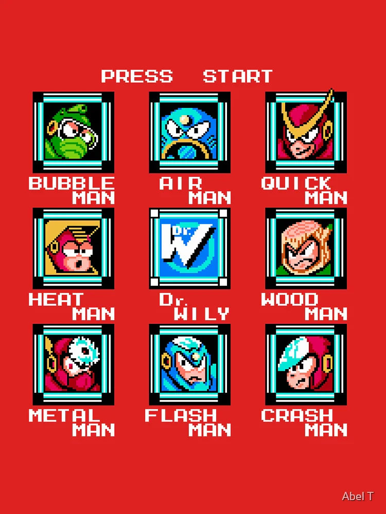 Megaman 2 stage select Classic T-Shirt