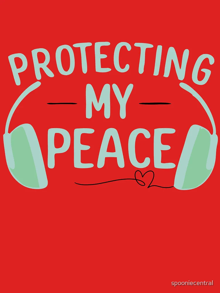 Protecting My Peace Headphones for Sensory Needs & Neurodiversity Pride Classic T-Shirt
